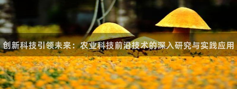 创新科技引领未来：农业科技前沿技术的深入研究与实践应用